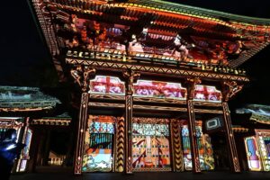 武蔵一宮氷川神社　プロジェクションマッピング　時結びの杜　