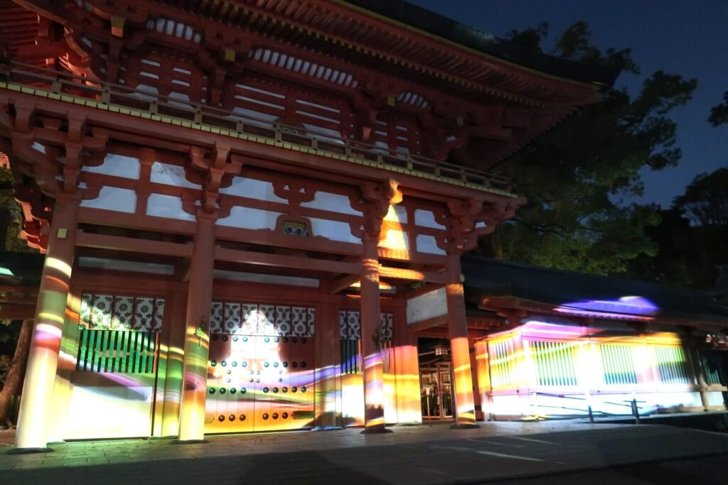 武蔵一宮氷川神社 プロジェクションマッピング 時結びの杜