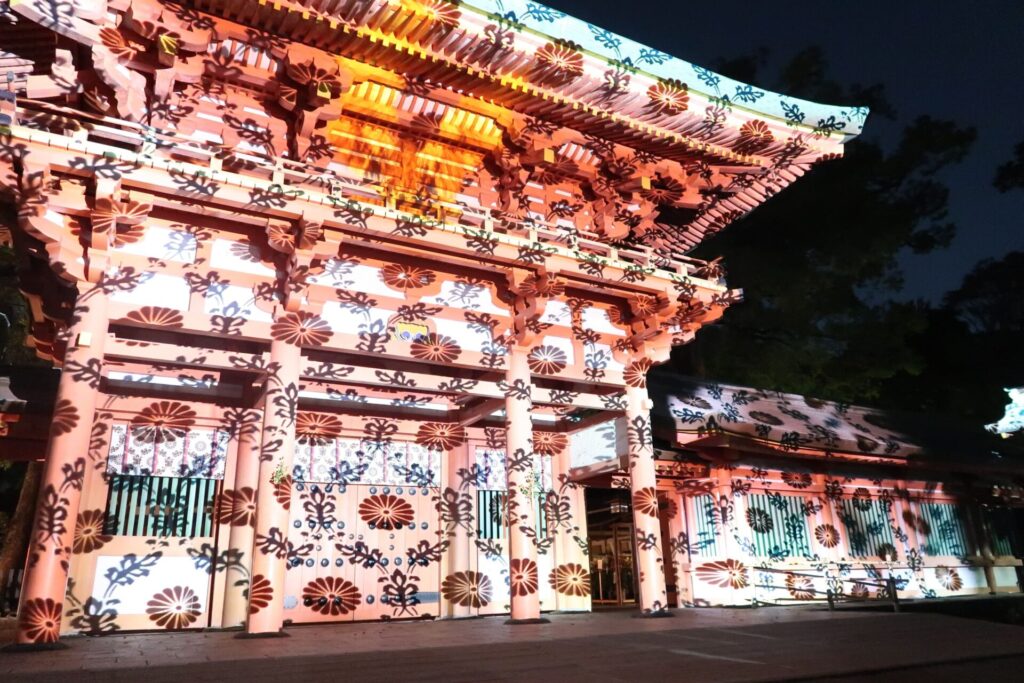 武蔵一宮氷川神社 プロジェクションマッピング 時結びの杜