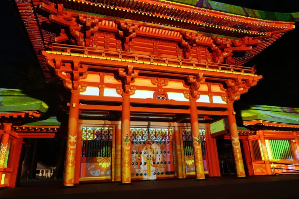 武蔵一宮氷川神社 プロジェクションマッピング 時結びの杜